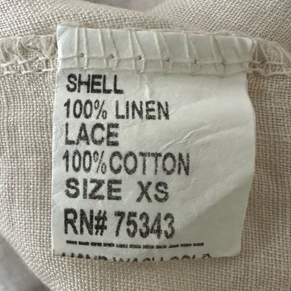 Carla Conti Made in Italy Linen Beige Crochet Lace Dress, XS - Picture 12 of 12